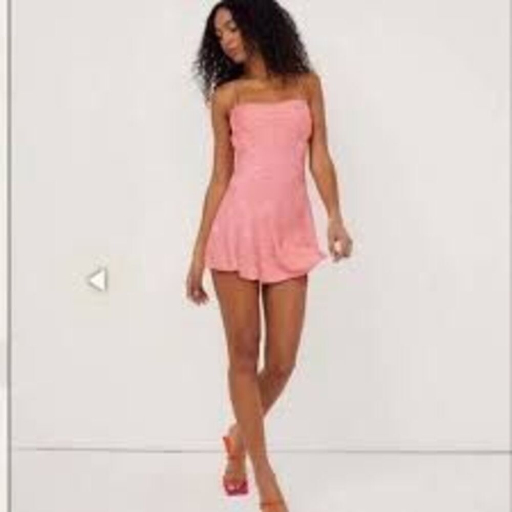 NWT For Love & Lemons. Gabrielle mini dress in pink Size M